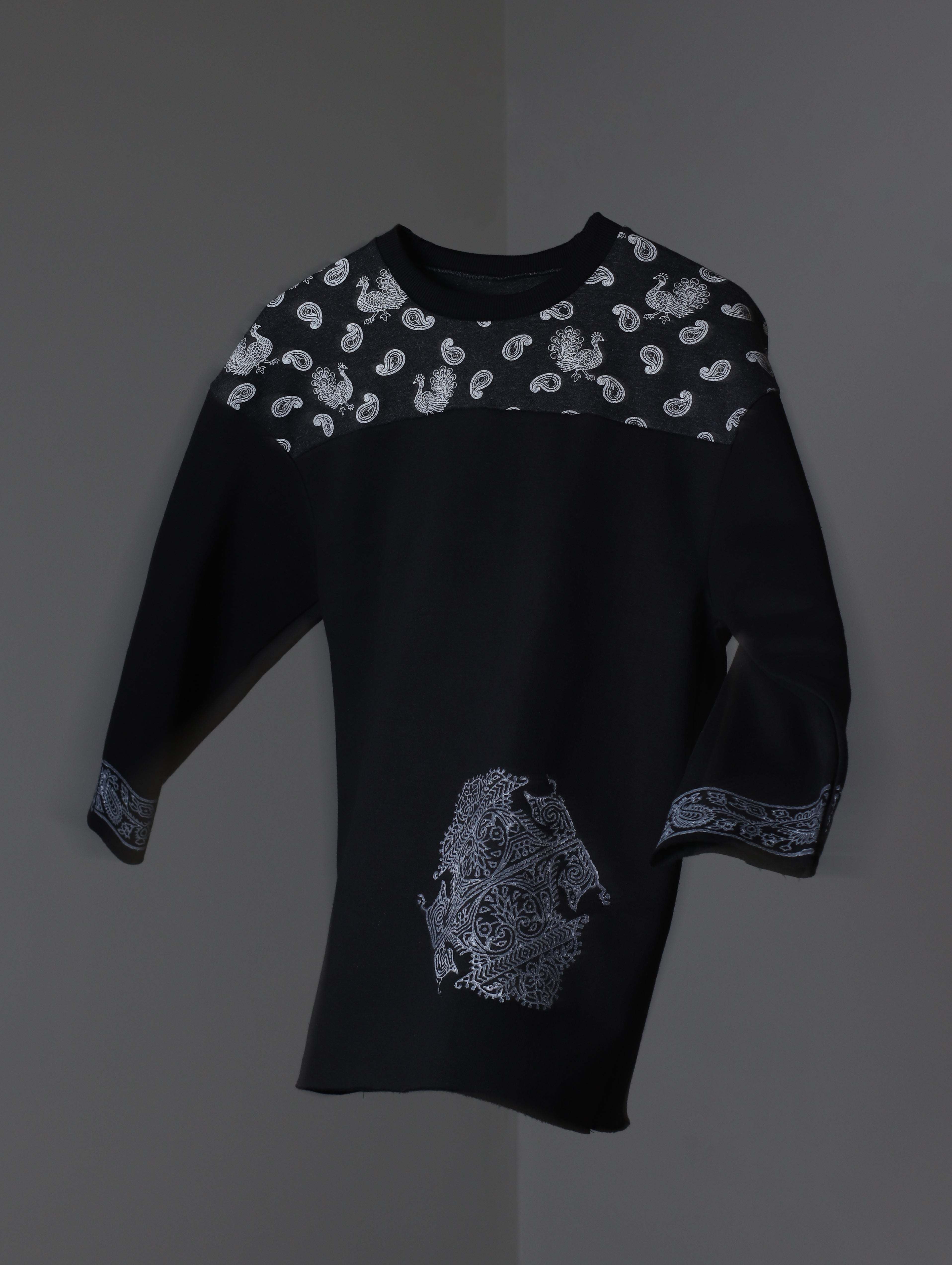 BLACK BLOCK PRINTED SHIRT